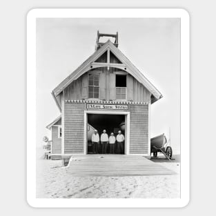 Kitty Hawk Life Saving Station, 1902. Vintage Photo Sticker